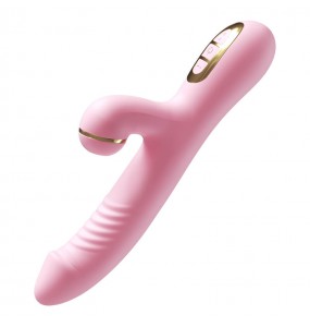 MIZZZEE - Cheerful Thrusting Sucking Vibrator (Chargeable - Pink)